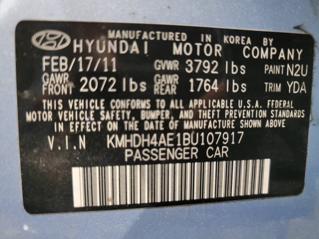 2011 HYUNDAI ELANTRA — 180135 Miles — Lot 41303544 - Marhaba Auctions Used Cars - Image 9