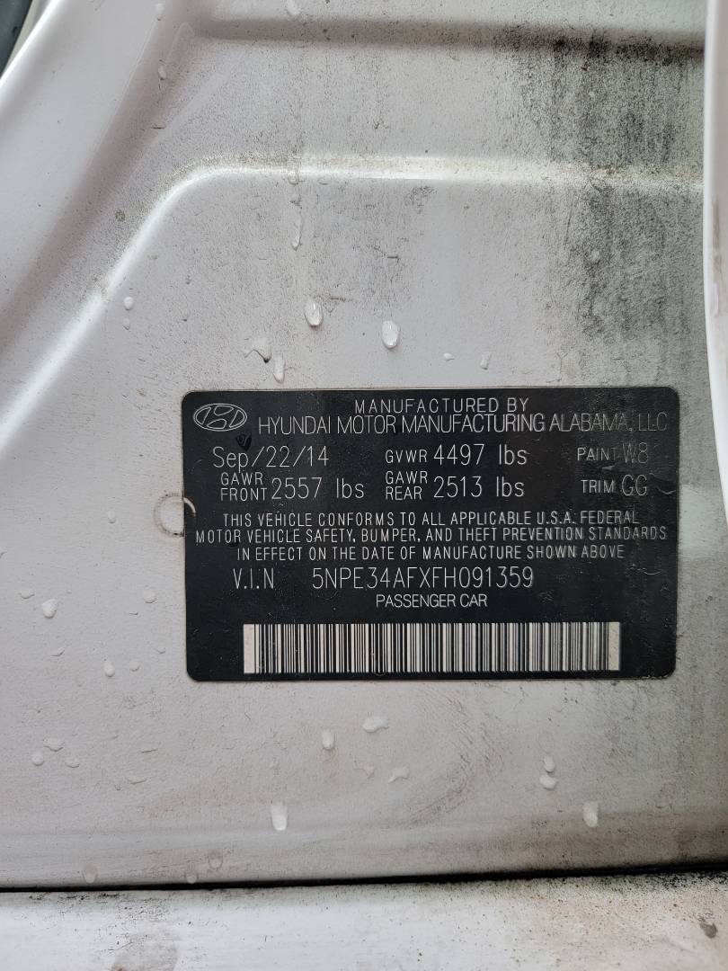 2015 HYUNDAI SONATA — 137791 Miles — Lot 38210552 - Marhaba Auctions Used Cars - Image 10
