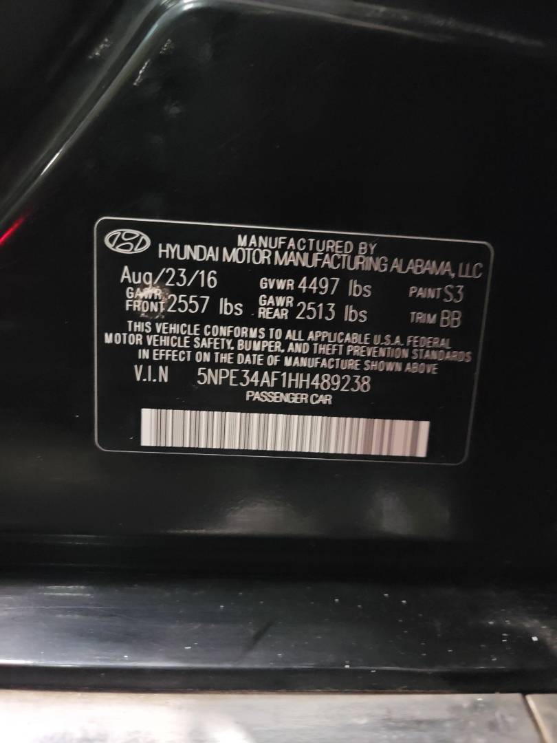 2017 HYUNDAI SONATA — 101027 Miles — Lot H489238 — Main - Marhaba Auctions Used Cars - Image 10