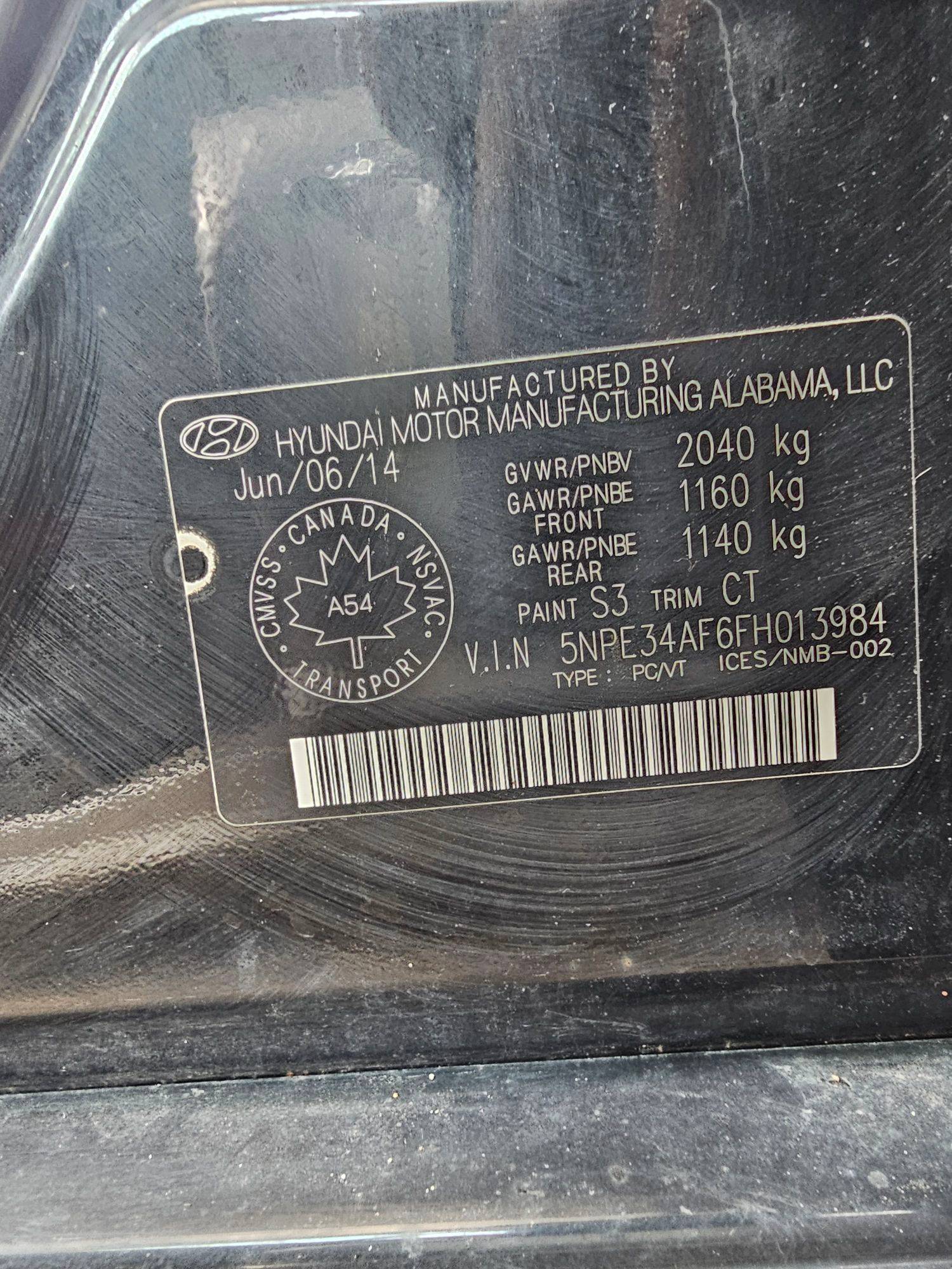 2015 HYUNDAI SONATA — 127934 KM — Lot 12233009 — Souq - Marhaba Auctions Used Cars - Image 10