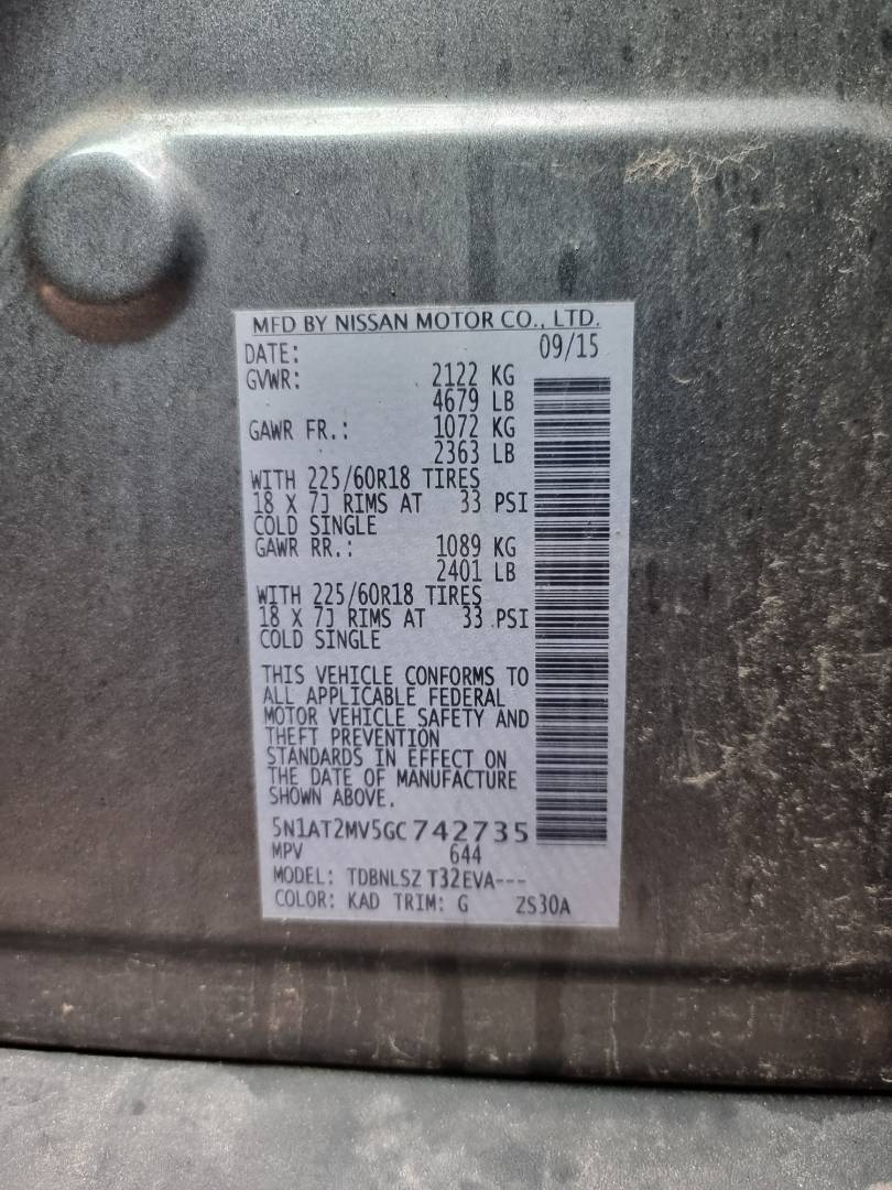 NISSAN ROGUE 2016 - Marhaba Auction Used Cars - Image 8