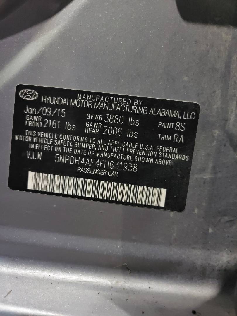 2015 HYUNDAI ELANTRA — 184943 Miles — Lot 63885784 — Main - Marhaba Auctions Used Cars - Image 10
