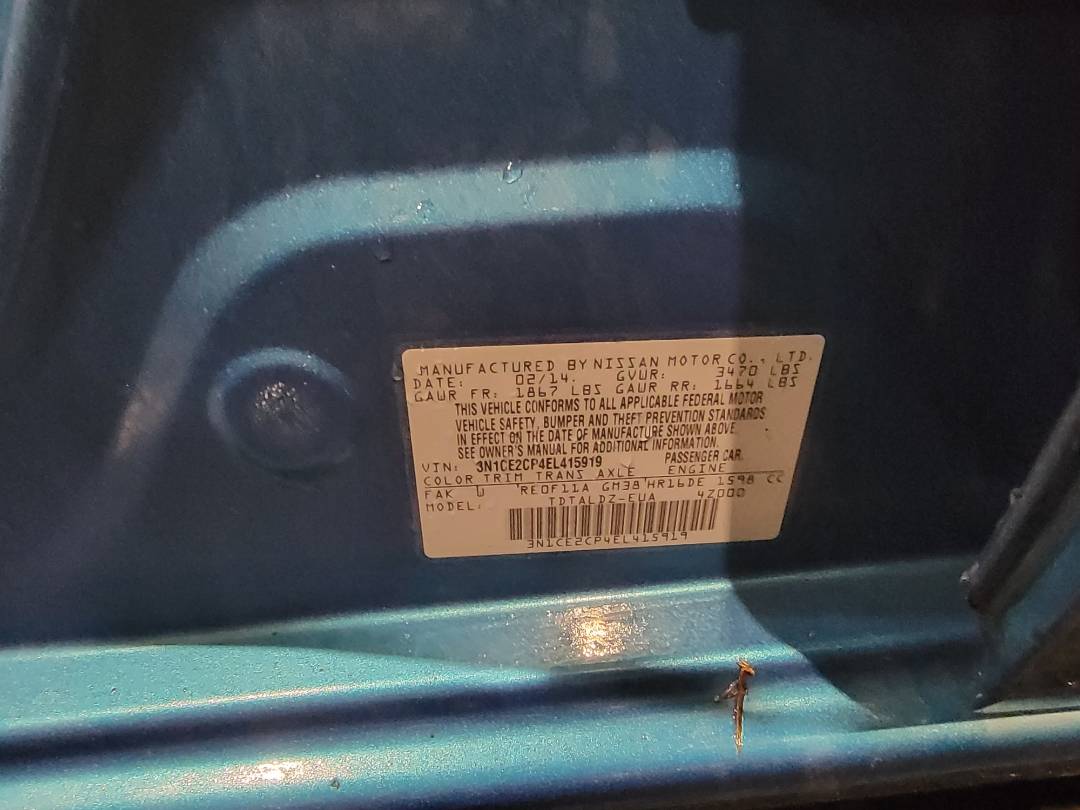 2014 NISSAN VERSA NOTE — 145870 Miles — Lot 36884694 - Marhaba Auctions Used Cars - Image 7