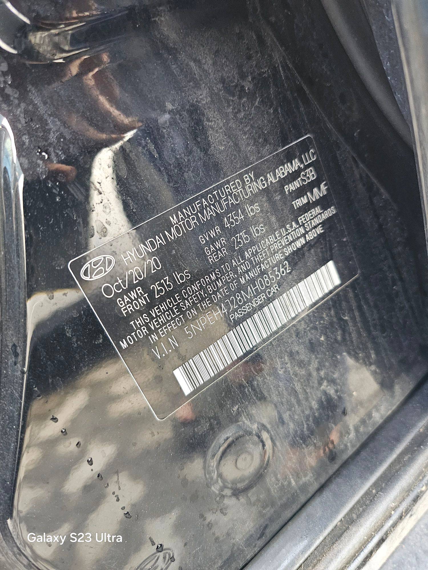 2021 HYUNDAI SONATA — 75213 Miles — Lot 72056675 — Souq - Marhaba Auctions Used Cars - Image 9