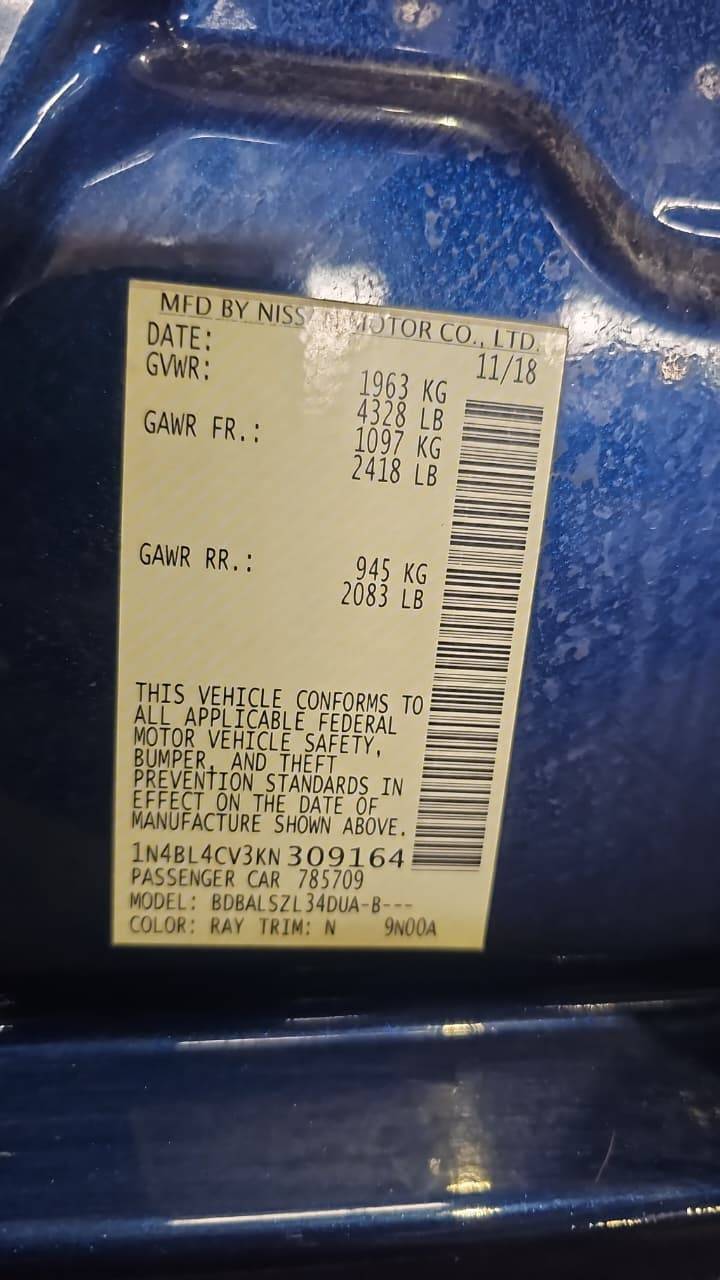 NISSAN ALTIMA 2019 - Marhaba Auction Used Cars - Image 10