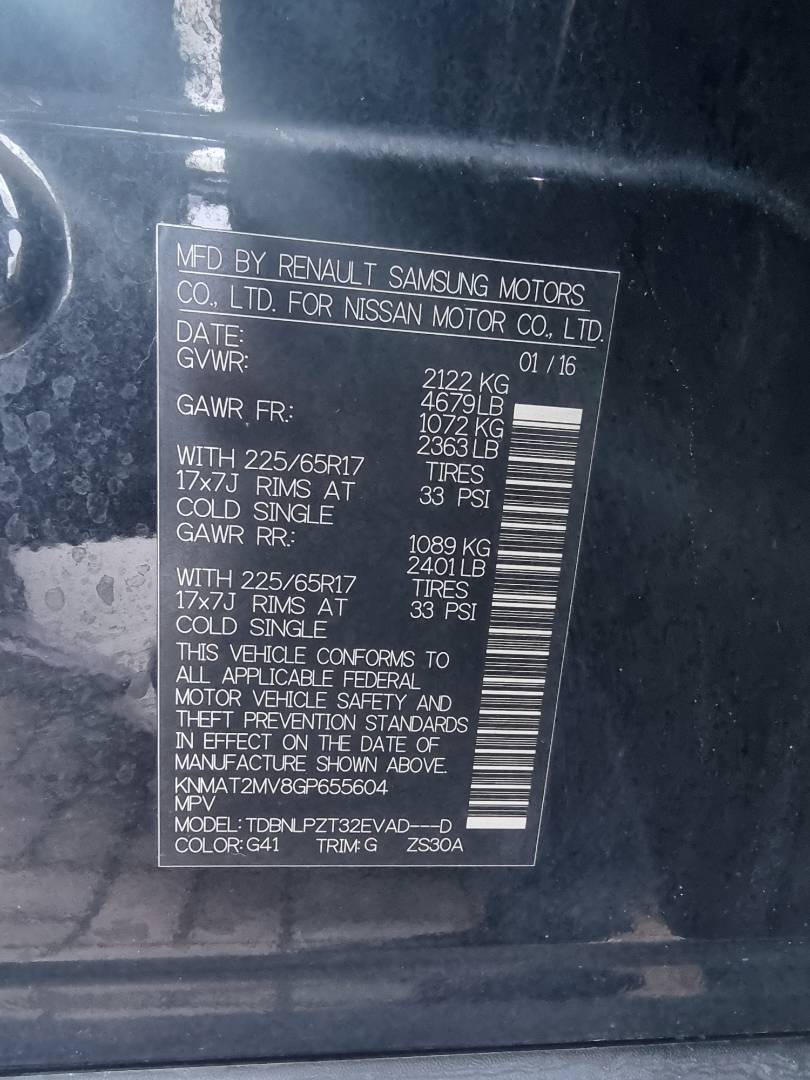 NISSAN ROGUE 2016 - Marhaba Auction Used Cars - Image 8