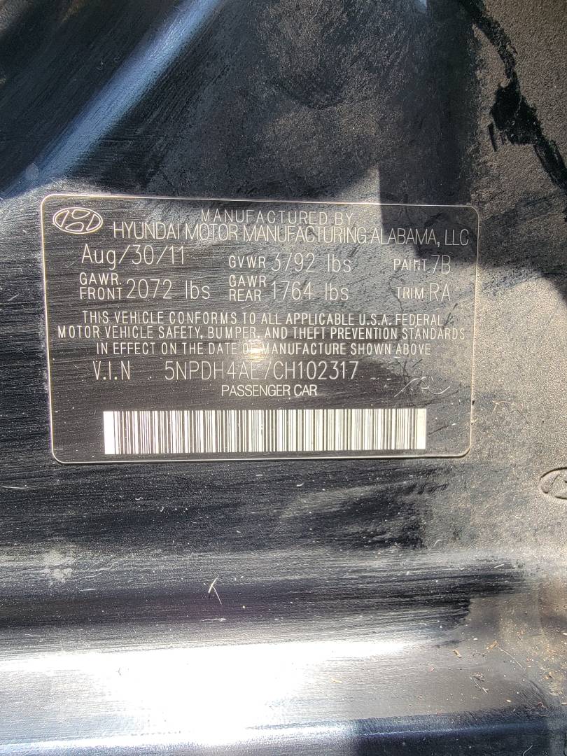 2012 HYUNDAI ELANTRA — 194177 Miles — Lot 41649584 - Marhaba Auctions Used Cars - Image 8