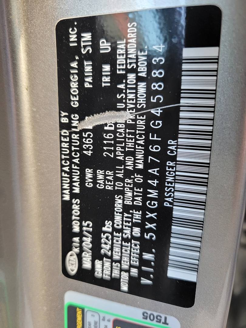 2015 KIA OPTIMA — 137885 Miles — Lot 68795723 - Marhaba Auctions Used Cars - Image 7