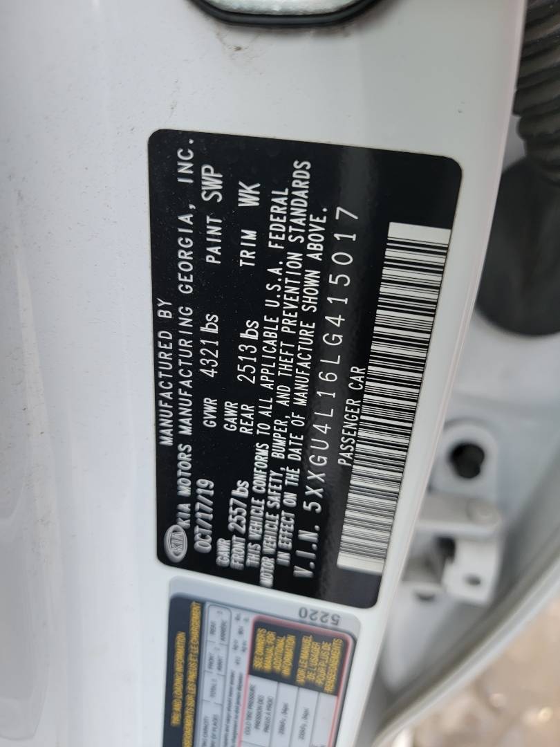 2020 KIA OPTIMA — 119284 Miles — Lot LG415017 — Main - Marhaba Auctions Used Cars - Image 9