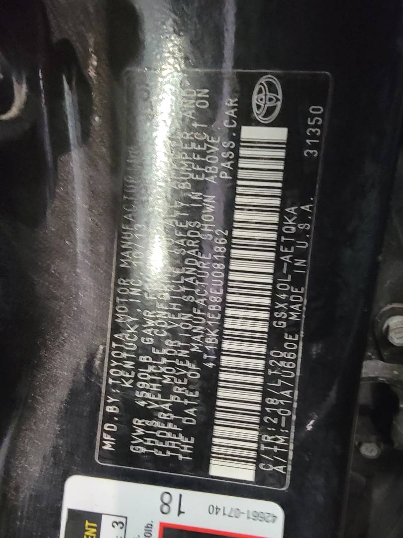 2014 TOYOTA AVALON — 156853 Miles — Lot 081862 — Main - Marhaba Auctions Used Cars - Image 10