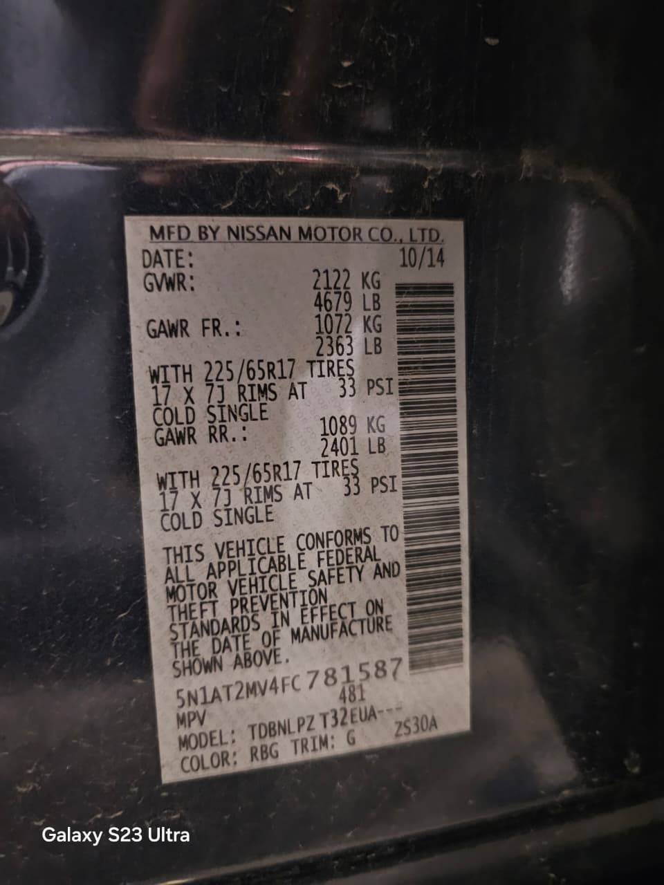 2015 NISSAN ROGUE — 216655 Miles — Lot V4FC781587 — Main - Marhaba Auctions Used Cars - Image 10
