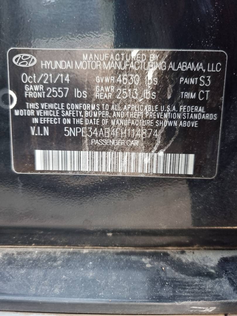 HYUNDAI SONATA 2015 - Marhaba Auction Used Cars - Image 10