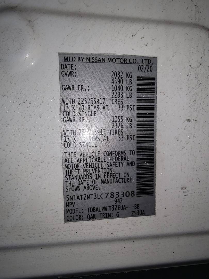 NISSAN ROGUE 2020 - Marhaba Auction Used Cars - Image 10