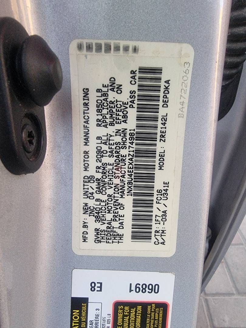 2010 TOYOTA COROLLA — 166377 Miles — Lot EXAZ174981 — Main - Marhaba Auctions Used Cars - Image 15