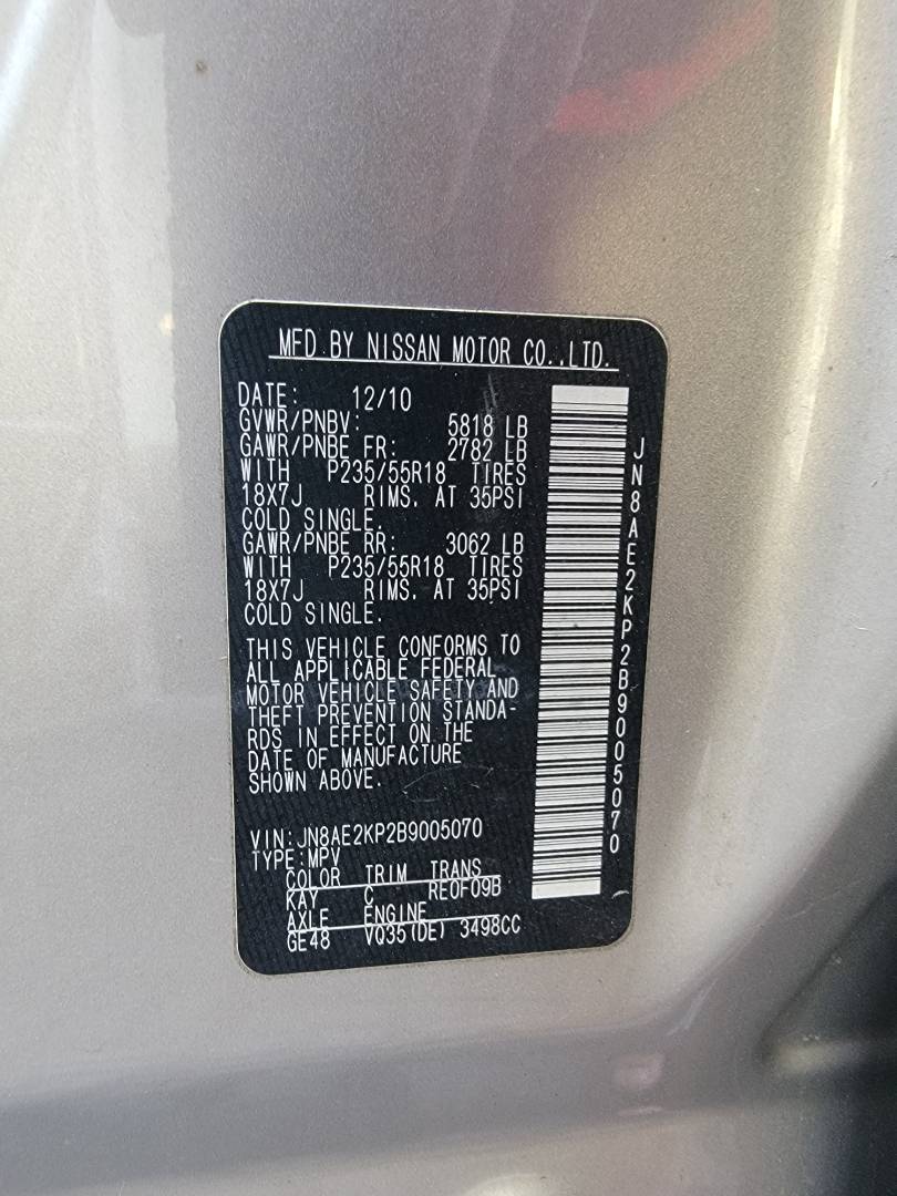 2011 NISSAN QUEST — 193551 Miles — Lot 2B9005070 — Main - Marhaba Auctions Used Cars - Image 11