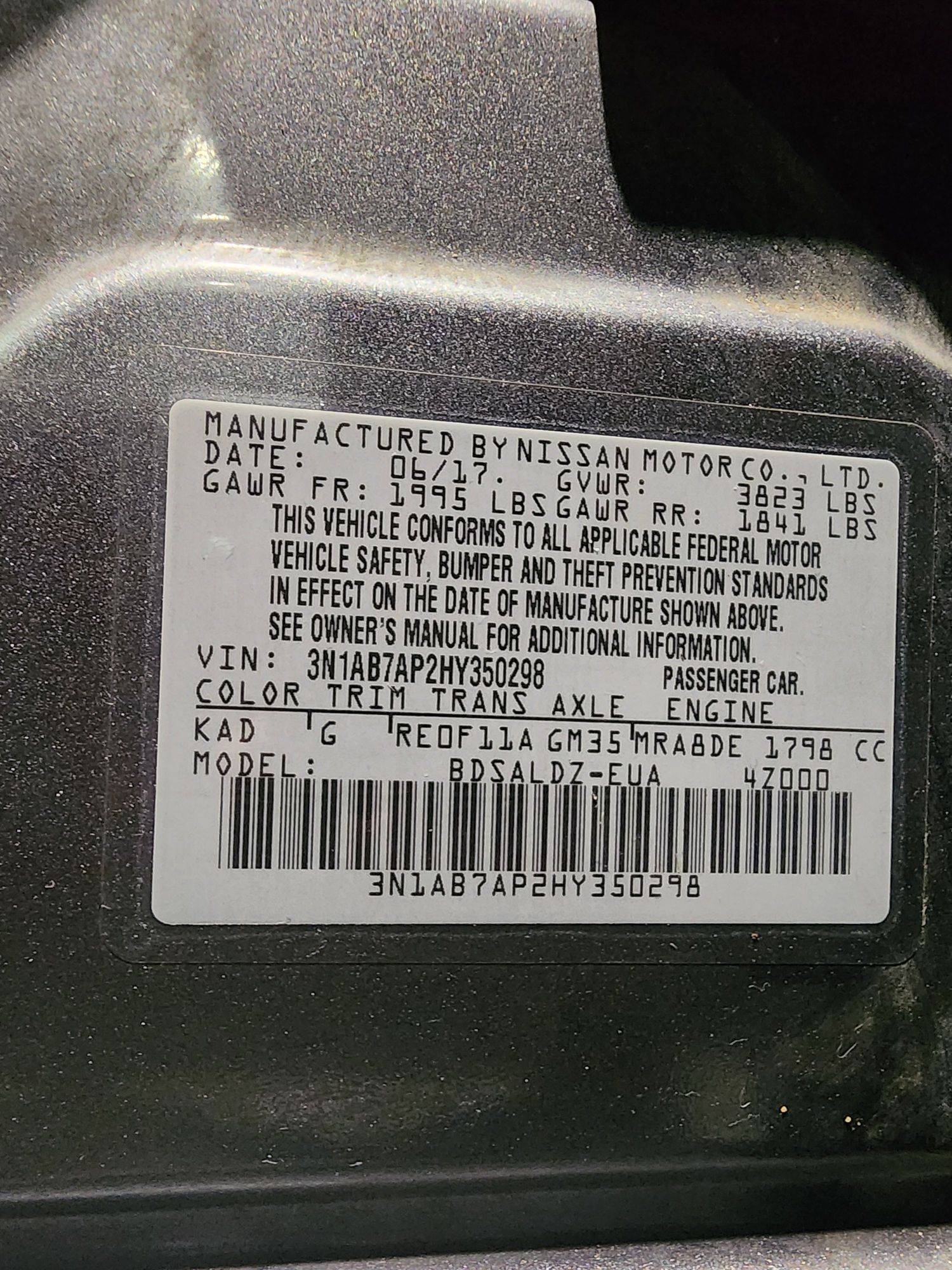 2017 NISSAN SENTRA — 150991 Miles — Lot 751621 — Main - Marhaba Auctions Used Cars - Image 12