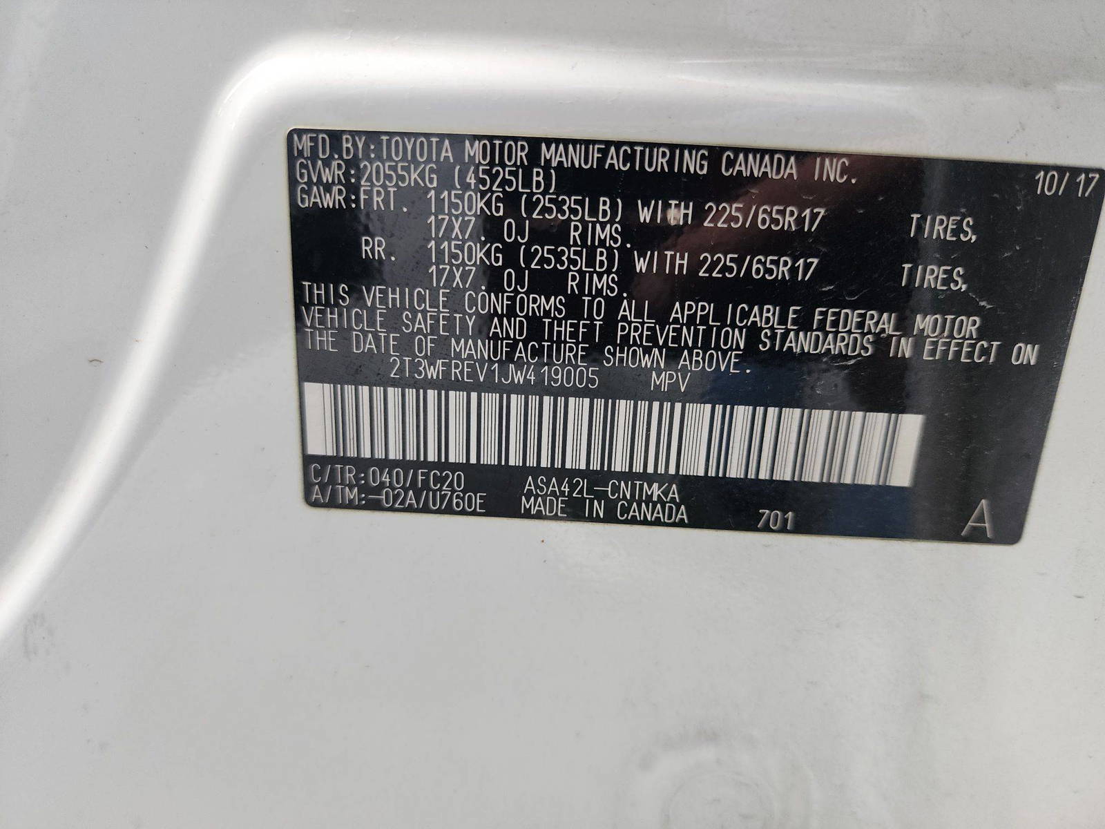 2018 TOYOTA RAV4 — 91046 Miles — Lot 77898754 — Souq - Marhaba Auctions Used Cars - Image 11