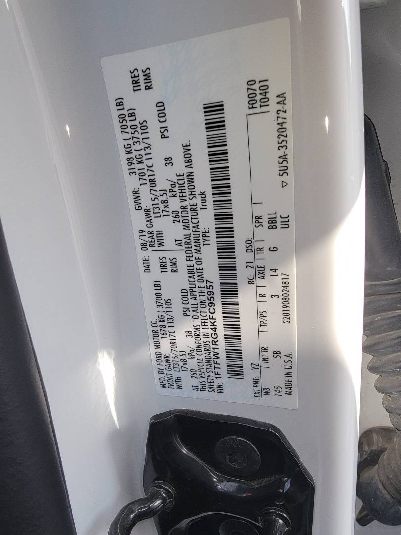 2019 FORD F150 - Raptor — 59185 Miles — Lot 66668943 - Marhaba Auctions Used Cars - Image 17