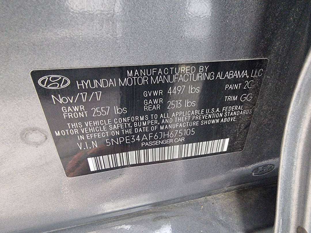 HYUNDAI SONATA SPORT 2018 - Marhaba Auction Used Cars - Image 10