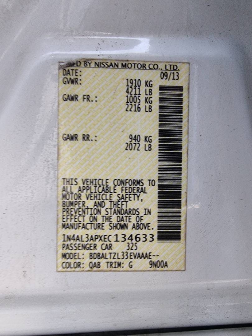 2014 NISSAN ALTIMA — 212799 Miles — Lot 42202694 — Main - Marhaba Auctions Used Cars - Image 10