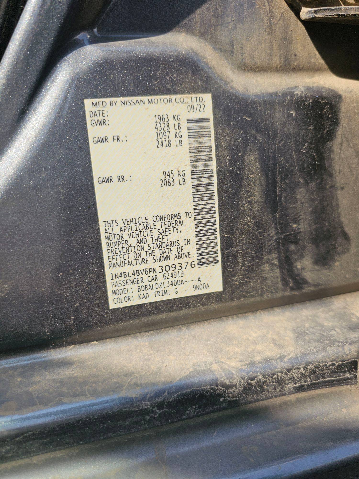 NISSAN ALTIMA 2023 - Marhaba Auction Used Cars - Image 8