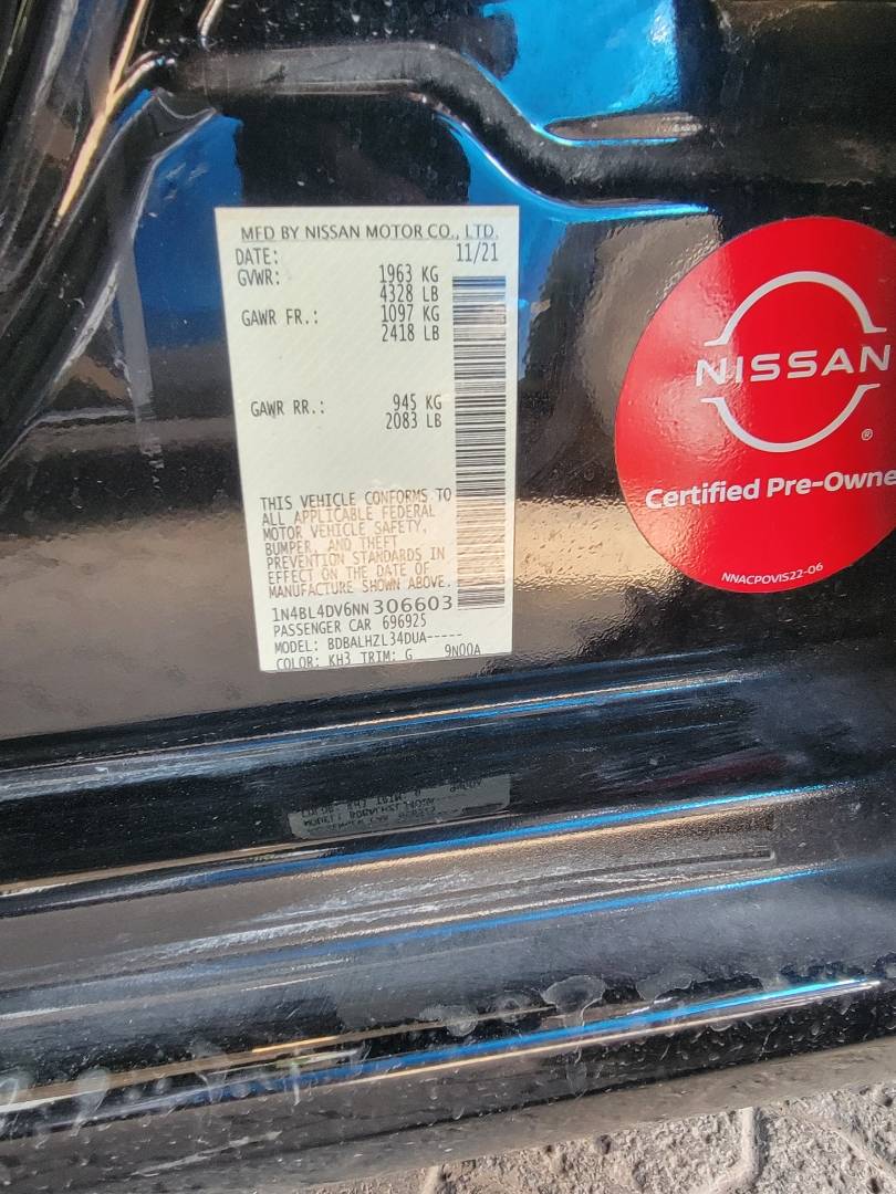 2022 NISSAN ALTIMA — 57529 Miles — Lot N306603 — Main - Marhaba Auctions Used Cars - Image 10