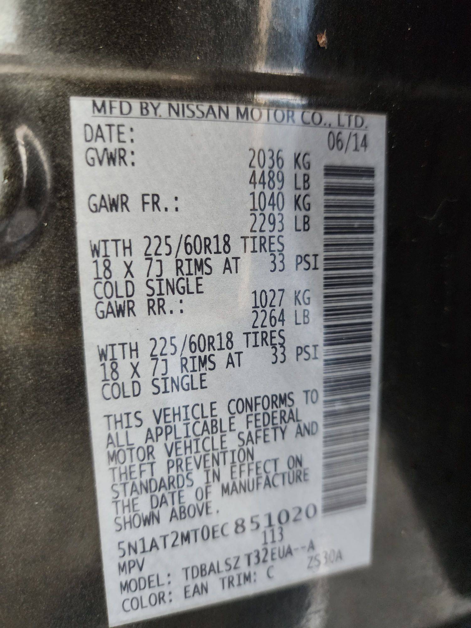 2014 NISSAN ROGUE — 154380 Miles — Lot 73538053 - Marhaba Auctions Used Cars - Image 3