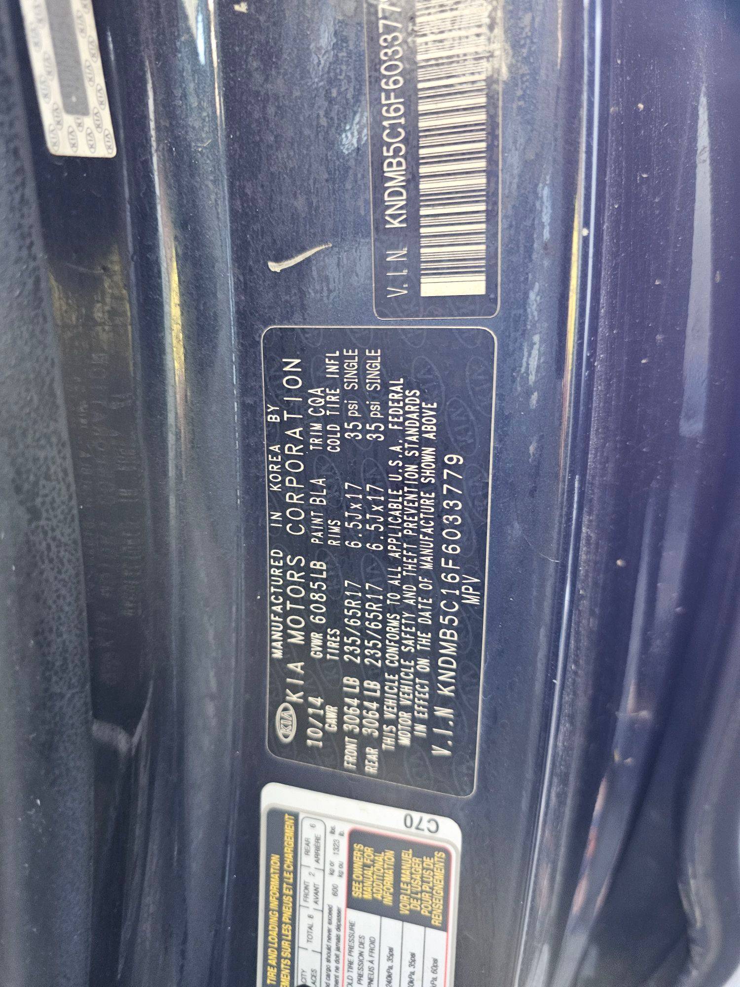 KIA SEDONA 2015 - Marhaba Auction Used Cars - Image 9