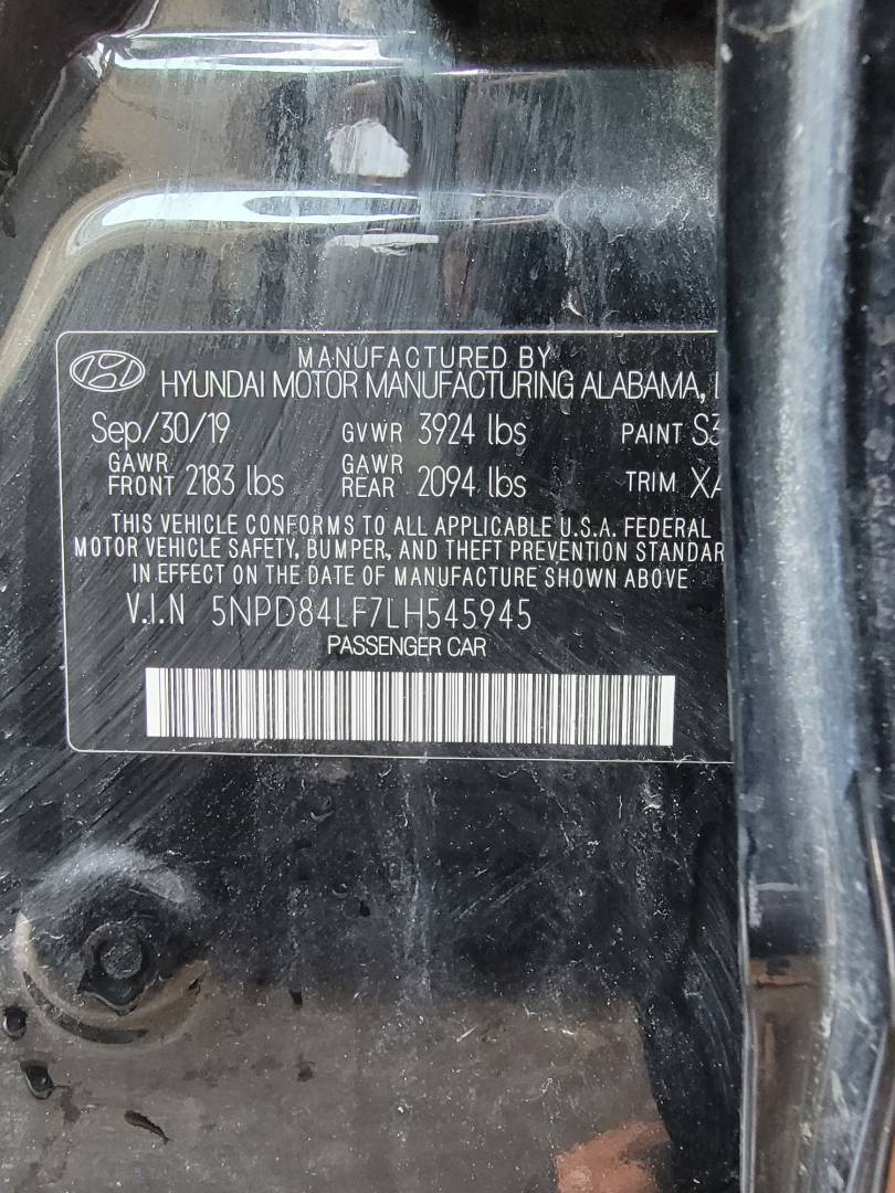 2020 HYUNDAI ELANTRA — 140964 Miles — Lot 7LH545945 — Main - Marhaba Auctions Used Cars - Image 10