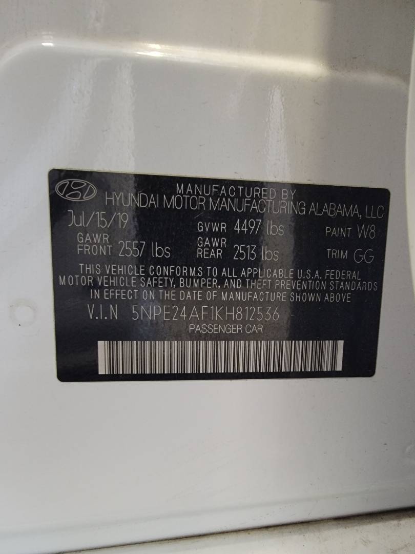 HYUNDAI SONATA 2019 - Marhaba Auction Used Cars - Image 10