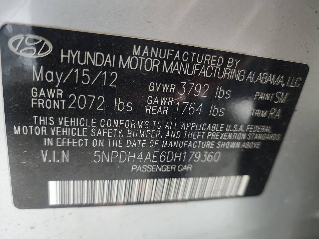 2013 HYUNDAI ELANTRA — 182687 Miles — Lot 39183190 — Souq - Marhaba Auctions Used Cars - Image 5