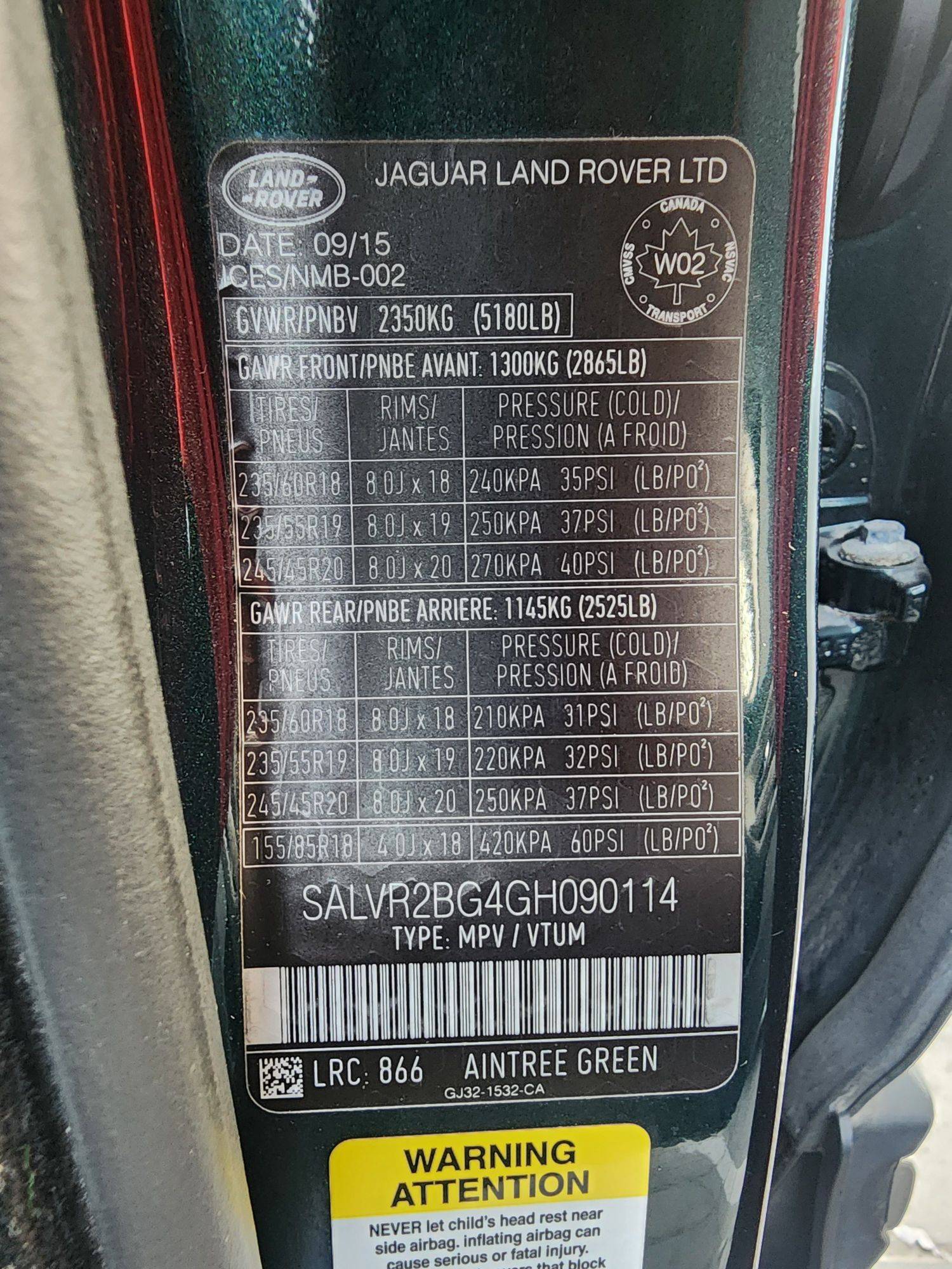 LAND ROVER RANGE ROVER EVOQUE 2016 - Marhaba Auction Used Cars - Image 12