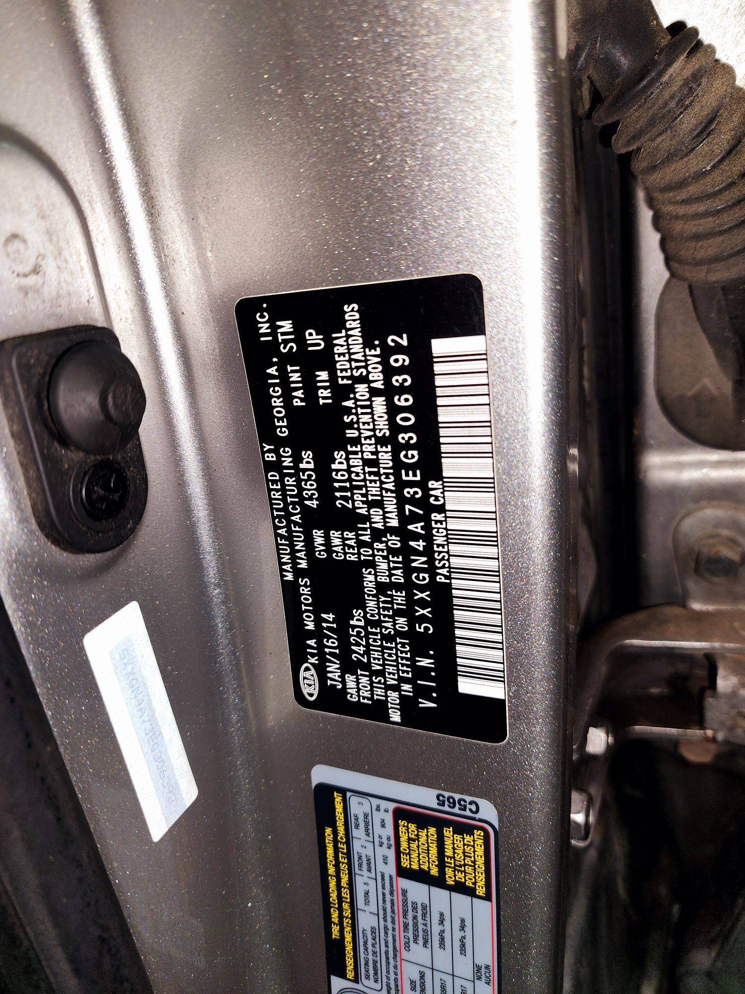 2014 KIA OPTIMA — 200379 Miles — Lot 84425184 — Souq - Marhaba Auctions Used Cars - Image 10
