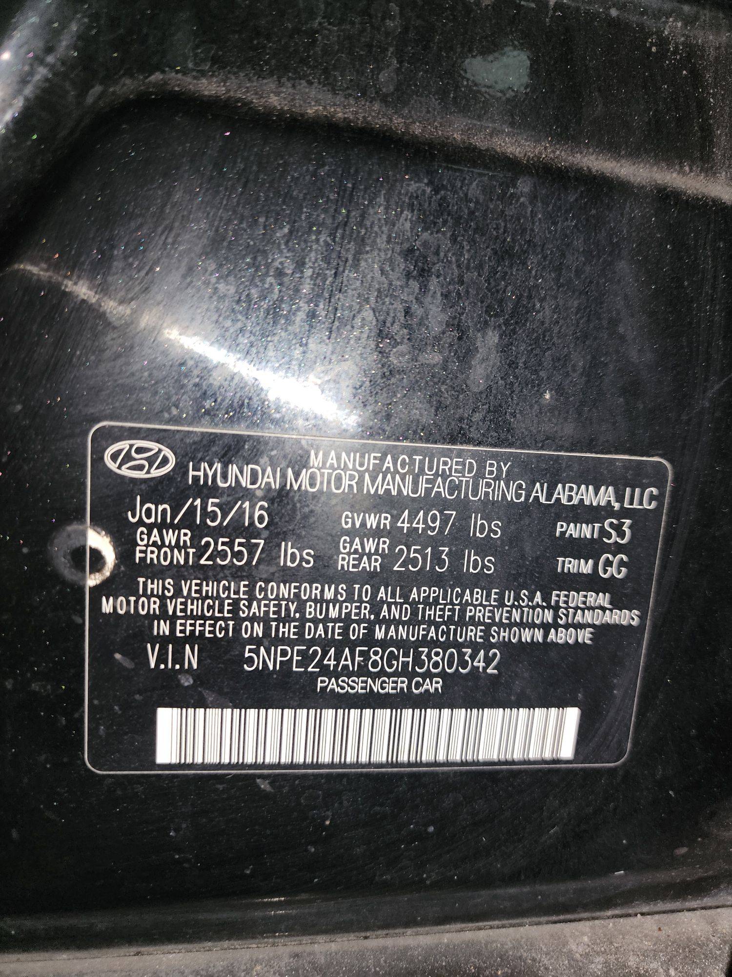 2016 HYUNDAI SONATA — 215220 Miles — Lot 2284594 — Souq - Marhaba Auctions Used Cars - Image 10
