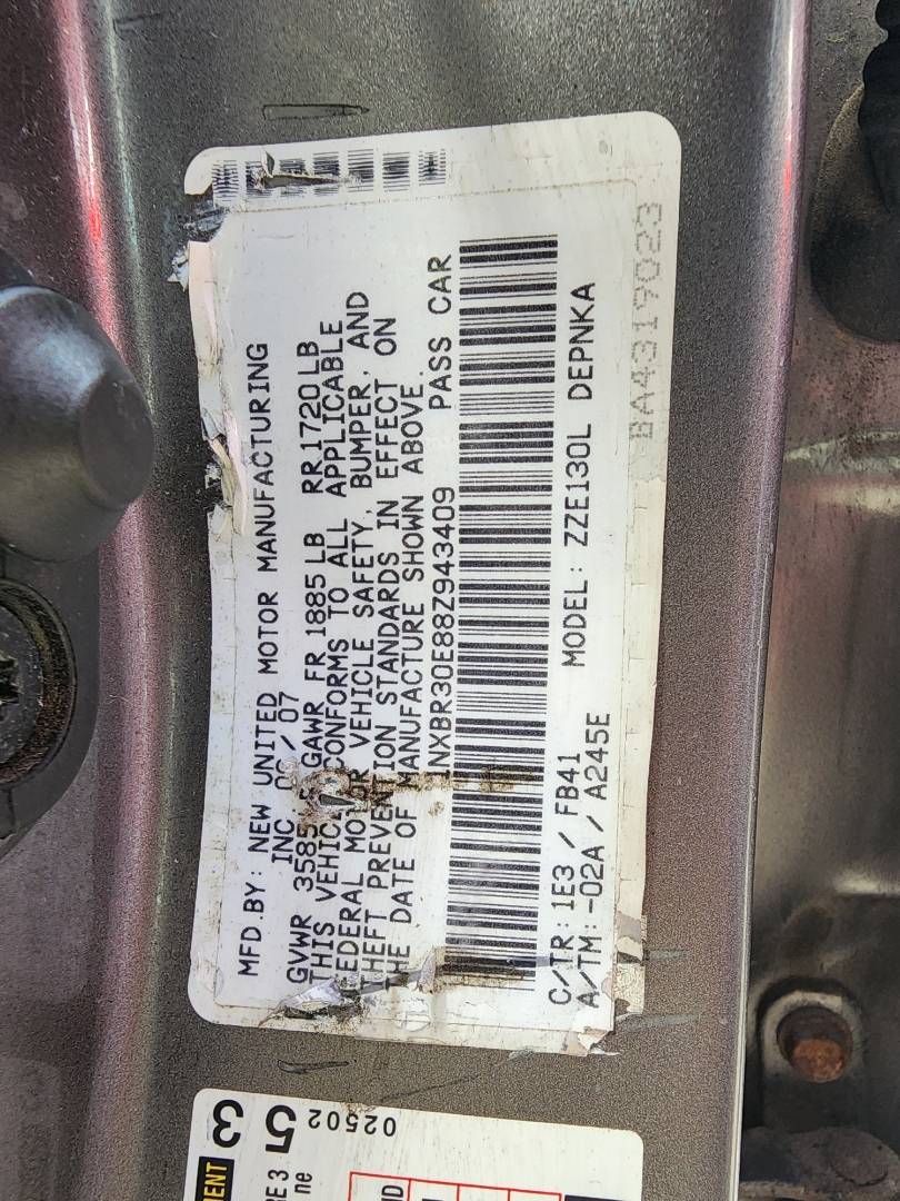 TOYOTA COROLLA 2008 - Marhaba Auction Used Cars - Image 8