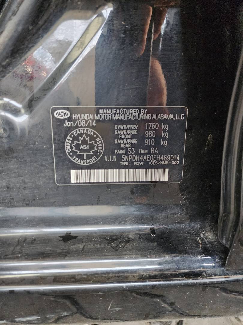 2014 HYUNDAI ELANTRA — 106786 KM — Lot 469014 — Souq - Marhaba Auctions Used Cars - Image 12