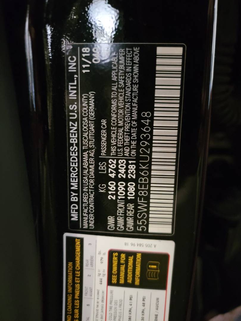 2019 MERCEDES BENZ C300 — 50311 Miles — Lot 293648 — Main - Marhaba Auctions Used Cars - Image 10