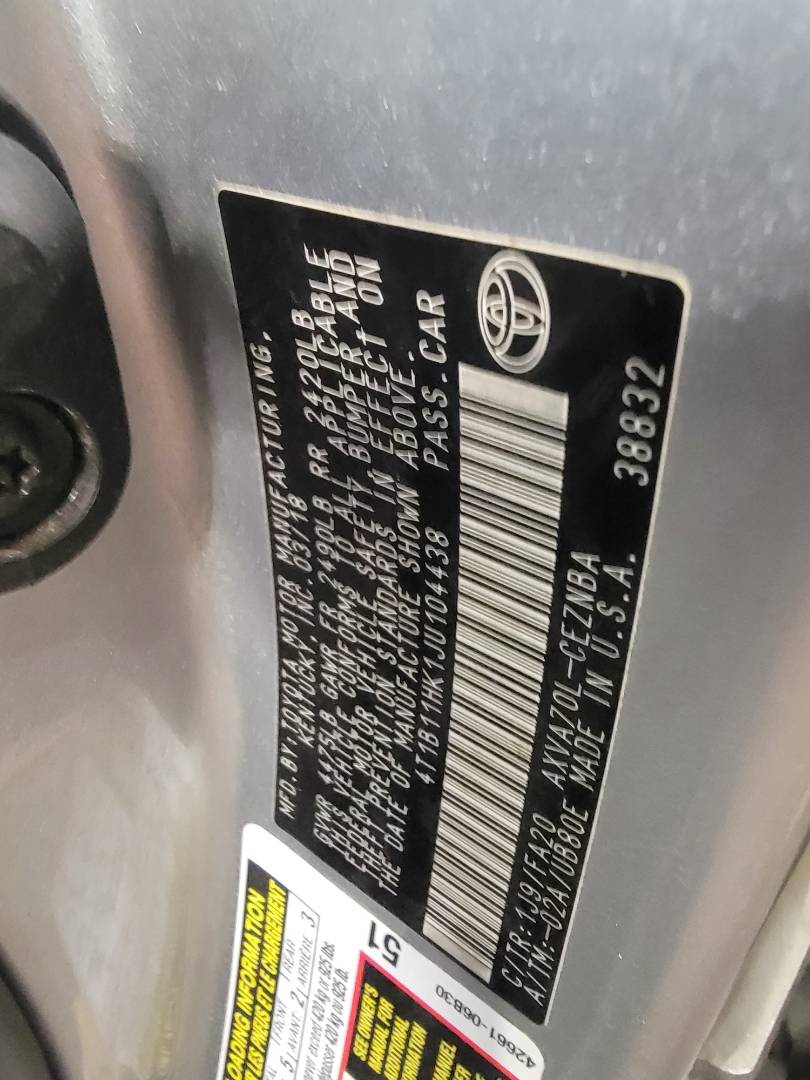 2018 TOYOTA CAMRY — 100364 Miles — Lot K1JU104438 — Main - Marhaba Auctions Used Cars - Image 10