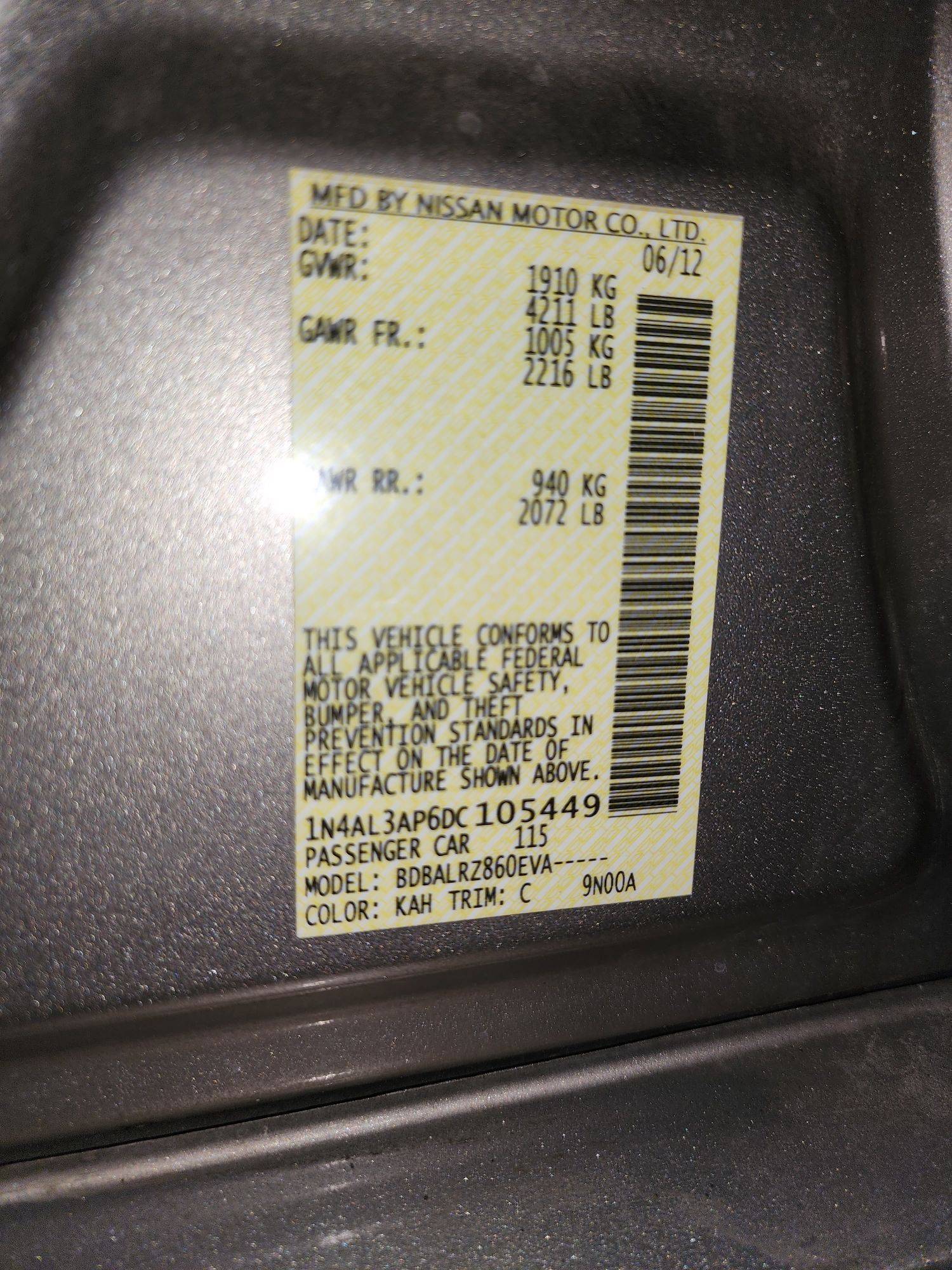 2013 NISSAN ALTIMA — 170913 Miles — Lot 47347094 — Souq - Marhaba Auctions Used Cars - Image 9