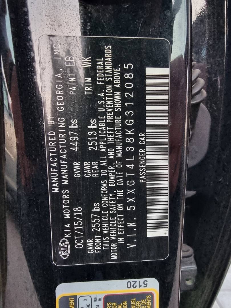 2019 KIA OPTIMA — 38555 Miles — Lot 125478 — Ind. 12 - Marhaba Auctions Used Cars - Image 9
