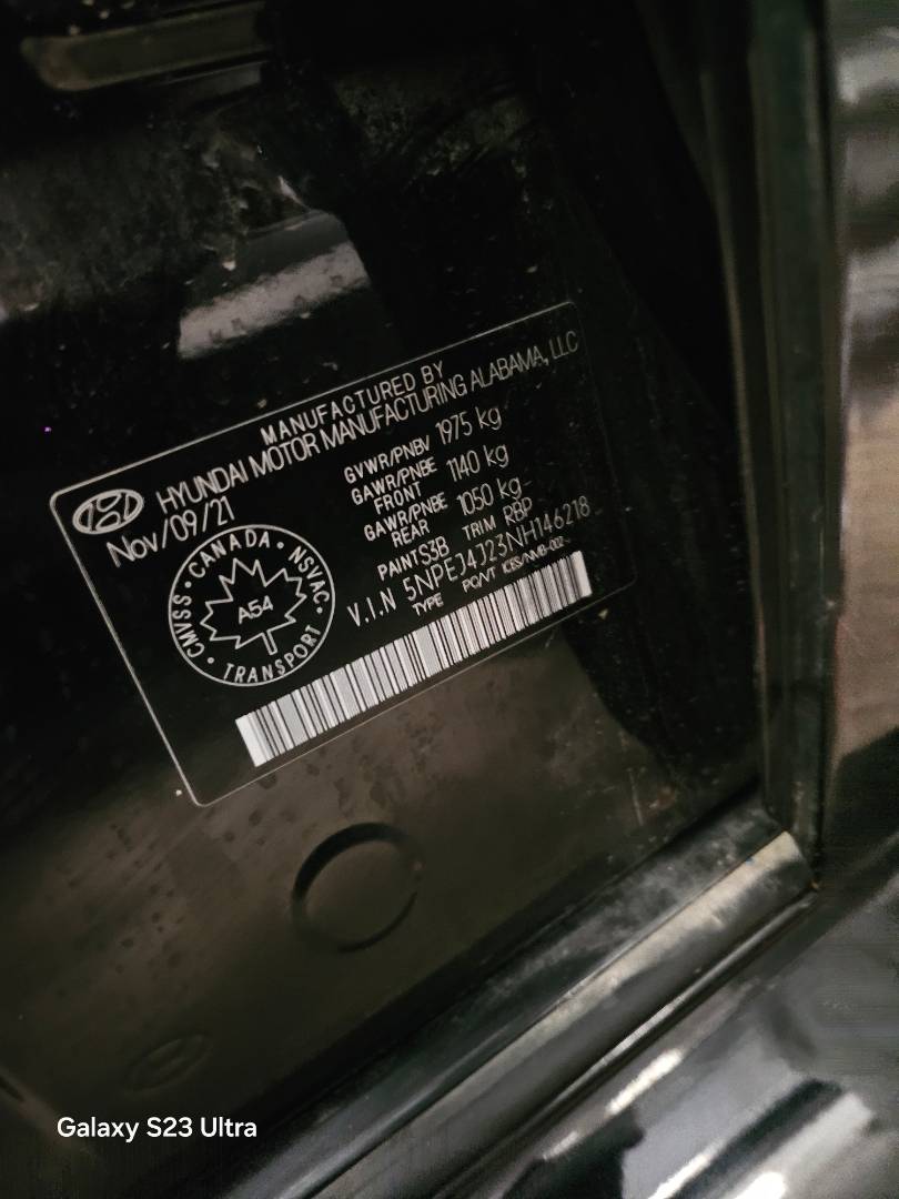 2022 HYUNDAI SONATA — 96418 KM — Lot NH146218 — Main - Marhaba Auctions Used Cars - Image 9