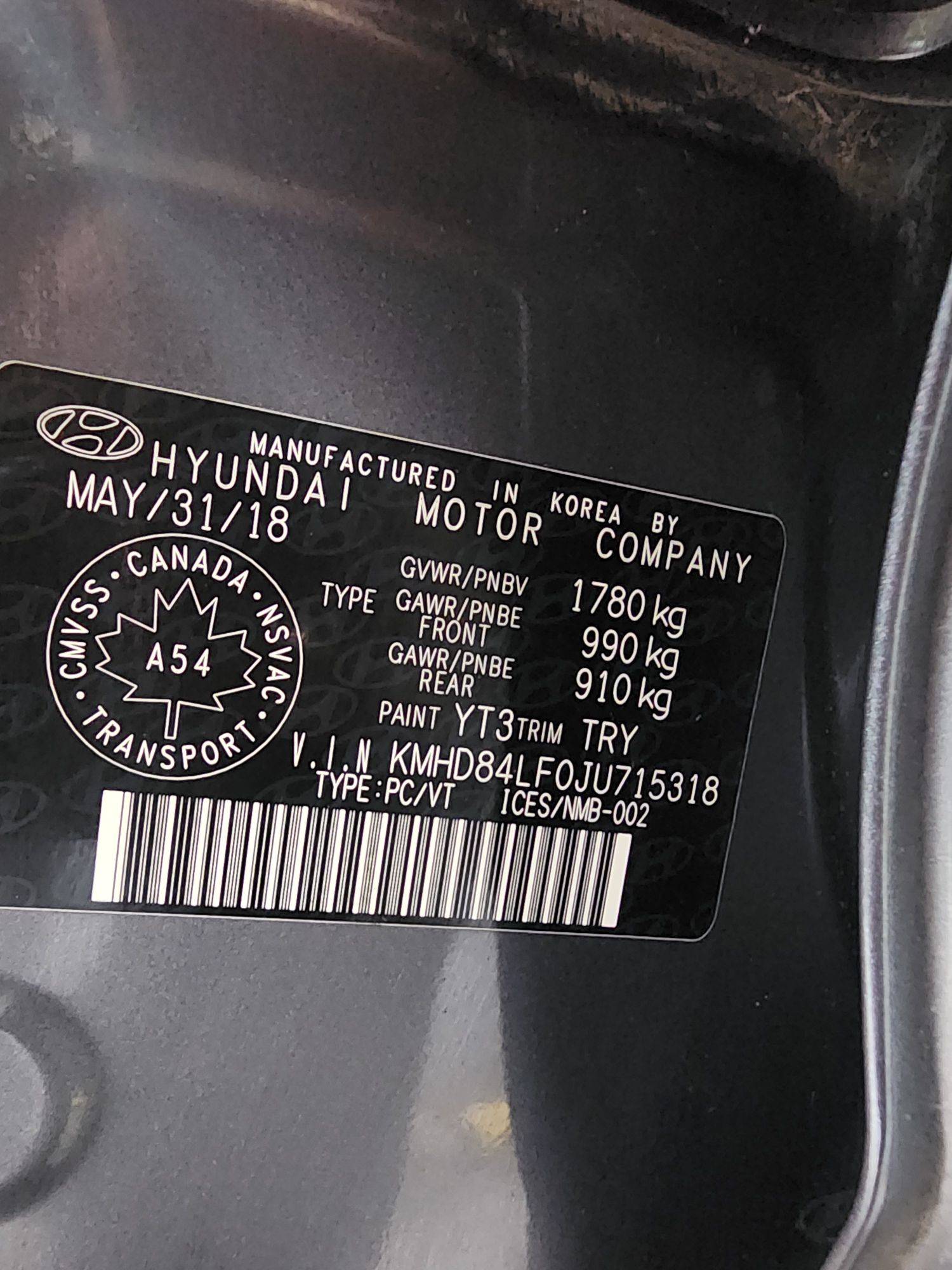 2018 HYUNDAI ELANTRA — 163383 KM — Lot 49436935 — Al Quoz - Marhaba Auctions Used Cars - Image 10