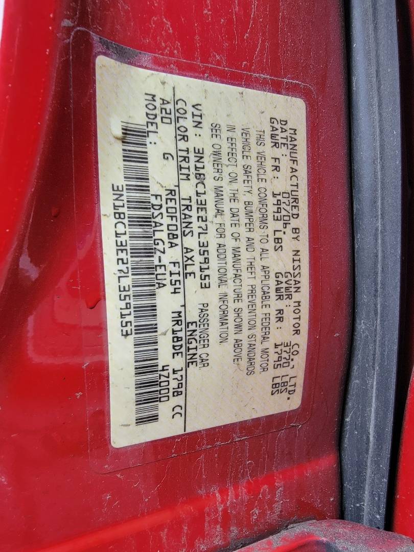 2007 NISSAN VERSA — 176331 Miles — Lot 7L359153 - Marhaba Auctions Used Cars - Image 10