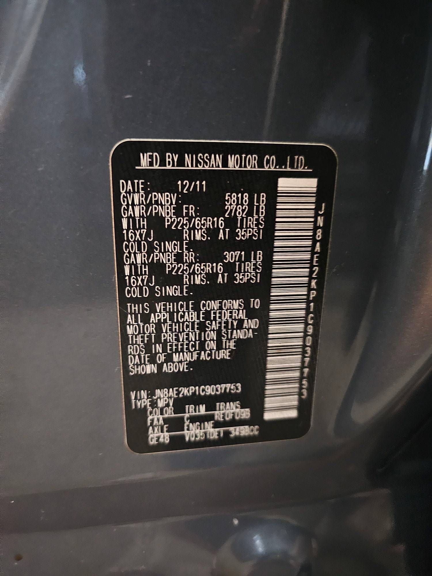 NISSAN QUEST 2012 - Marhaba Auction Used Cars - Image 9