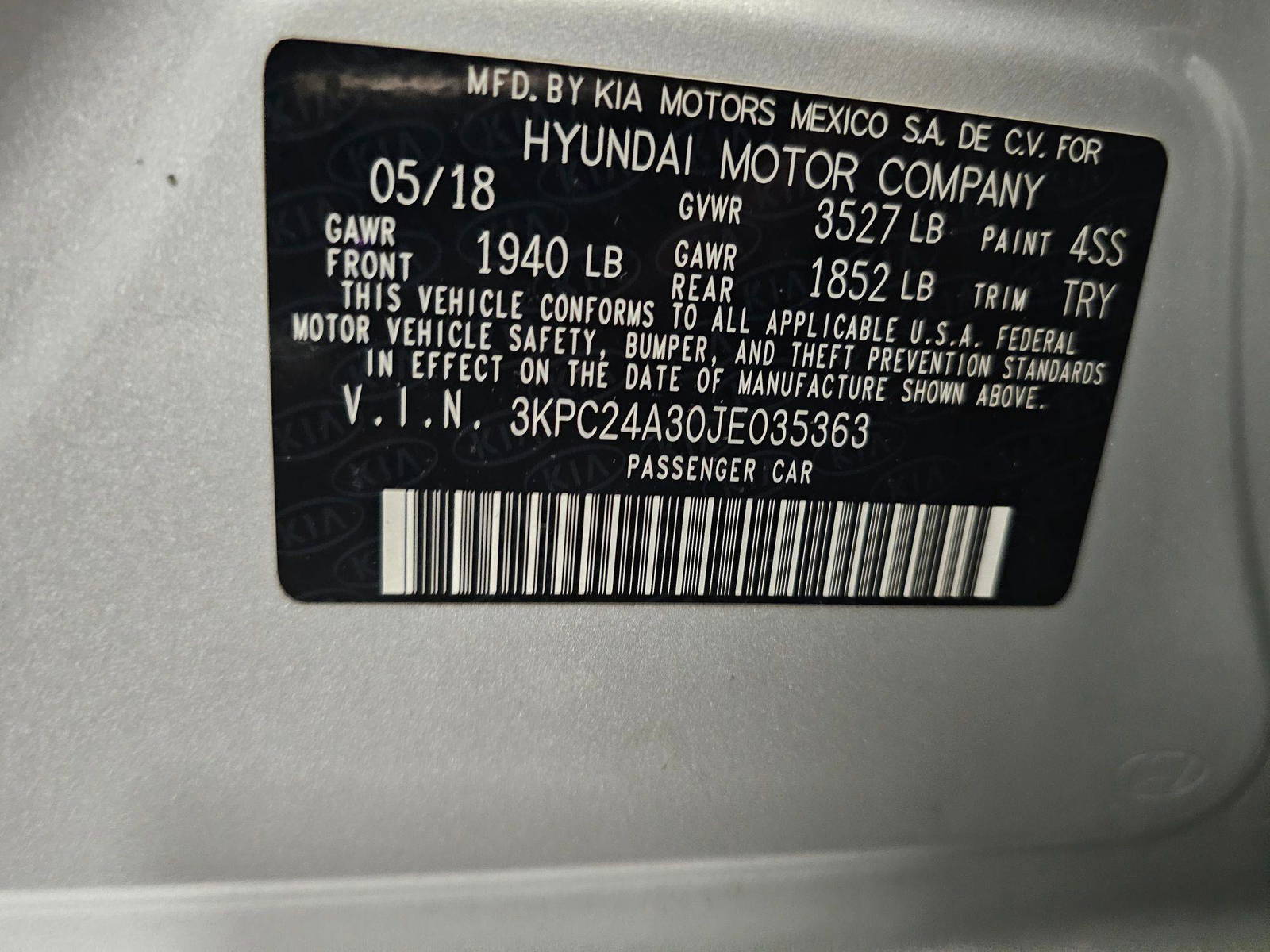 2018 HYUNDAI ACCENT — 55235 Miles — Lot JE035363 — Main - Marhaba Auctions Used Cars - Image 10