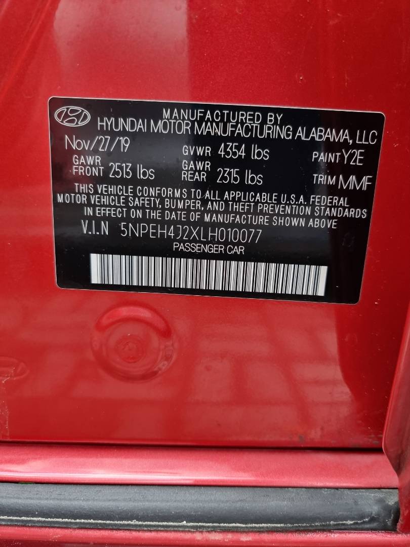 HYUNDAI SONATA 2020 - Marhaba Auction Used Cars - Image 9