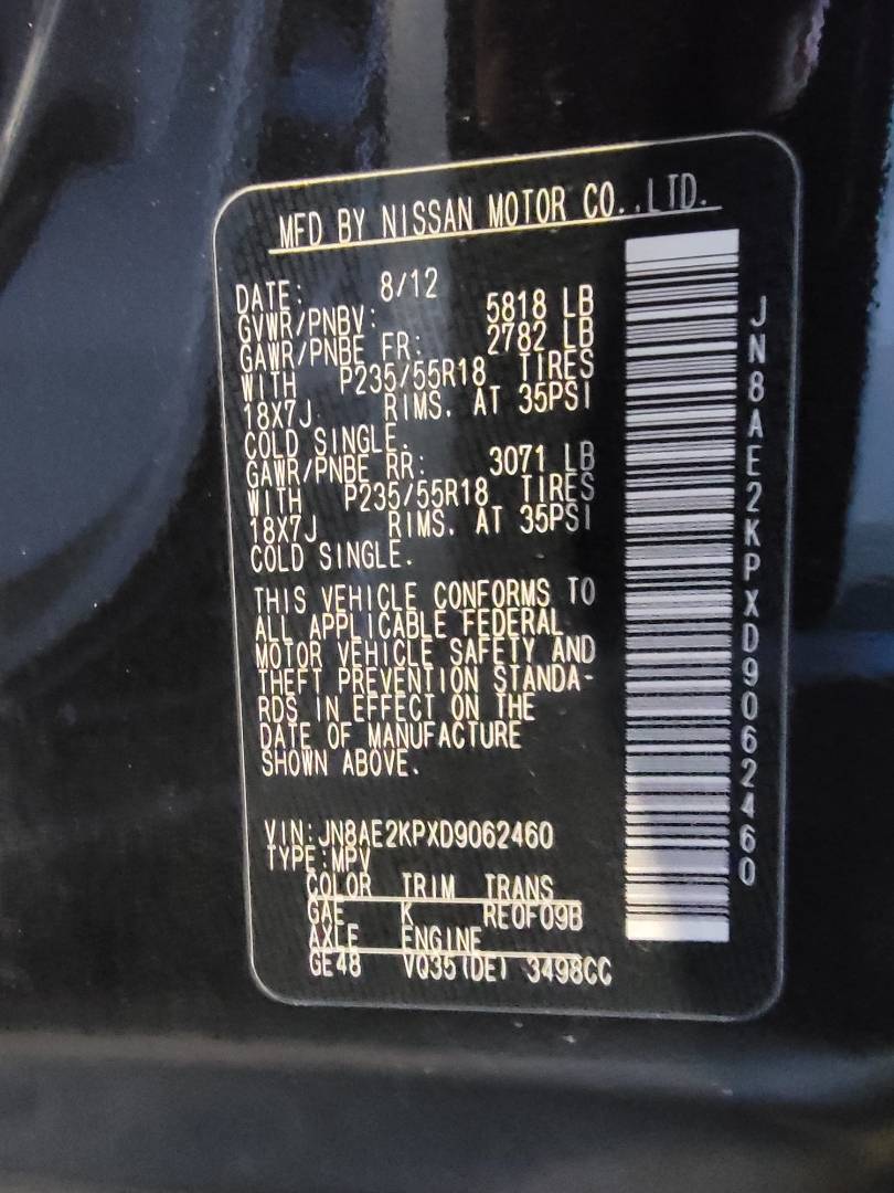 2013 NISSAN QUEST — 215945 Miles — Lot D9062460 - Marhaba Auctions Used Cars - Image 11