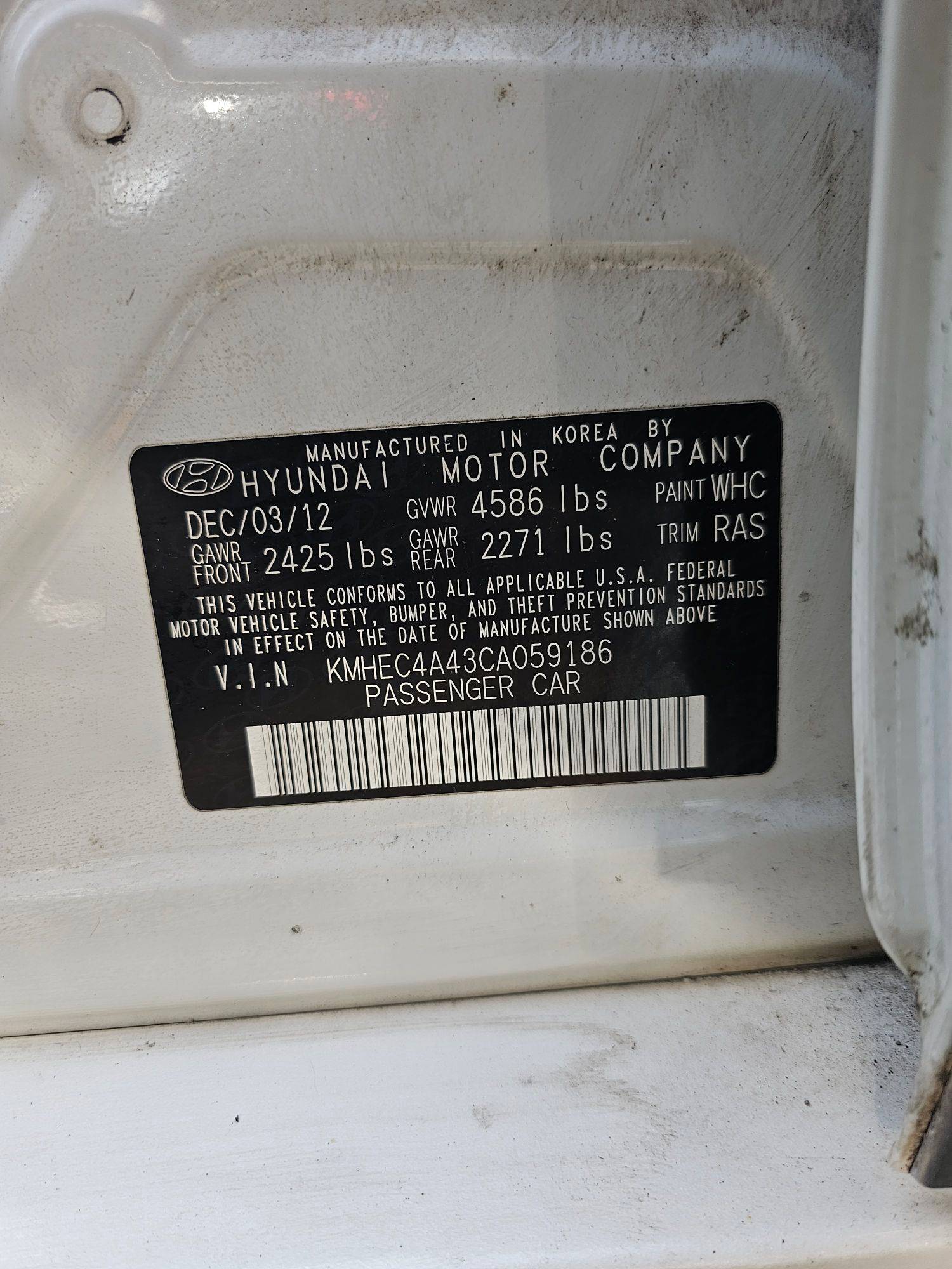 HYUNDAI SONATA 2012 - Marhaba Auction Used Cars - Image 9