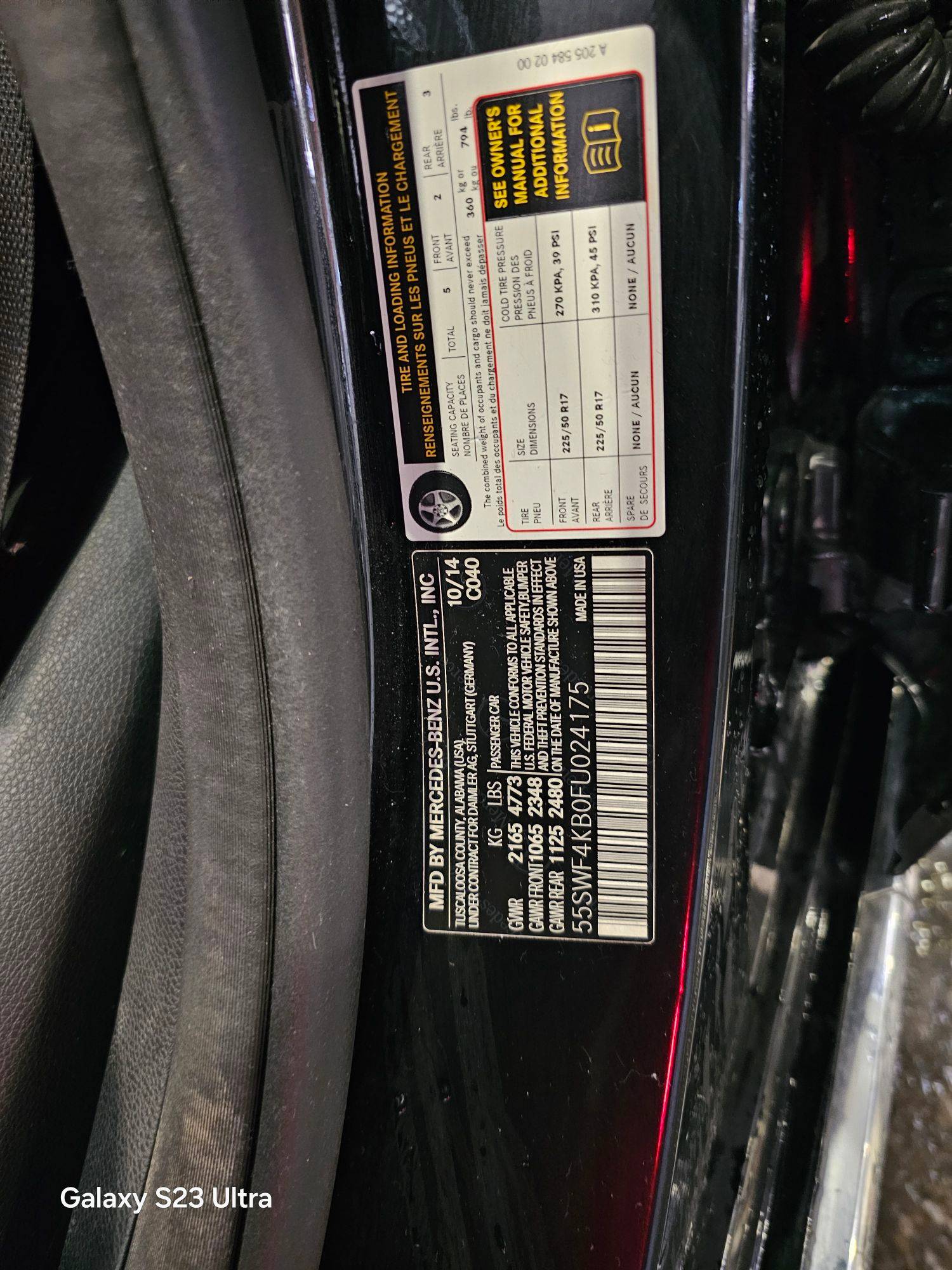 2015 MERCEDES BENZ C300 — 152185 KM — Lot 024175 — Main - Marhaba Auctions Used Cars - Image 9