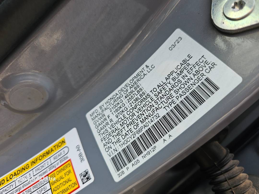 2023 HONDA ACCORD — 116756 Miles — Lot ``4732 — Souq - Marhaba Auctions Used Cars - Image 9